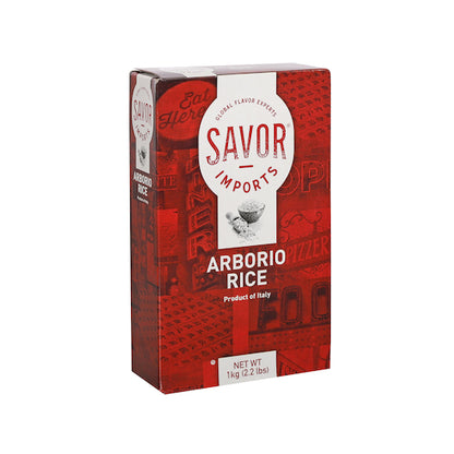 Savor Imports Arborio Rice Box, 10 x 1 KG Case - Rice & Grains
