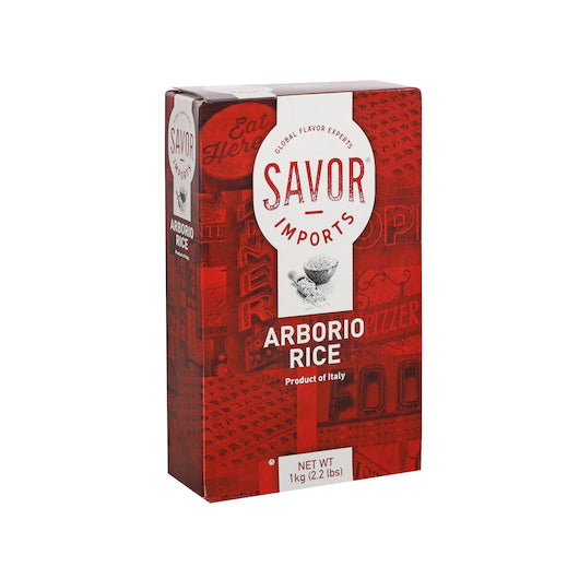 Savor Imports Arborio Rice Box, 10 x 1 KG Case - Rice & Grains