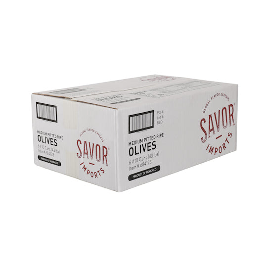 Savor Imports Canned Medium, Pitted, Ripe Olives, 6 x 10 each Case - DOT product image 4