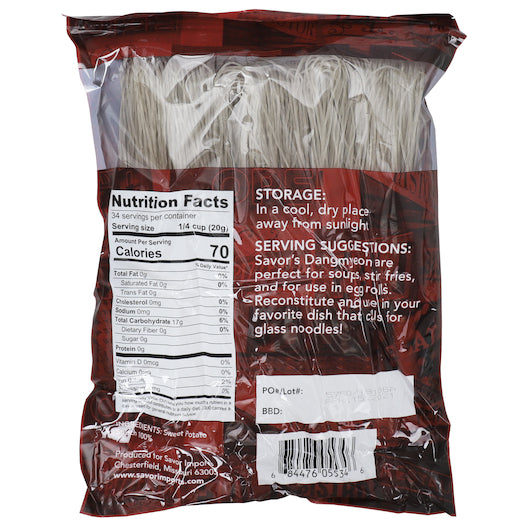 Savor Brands Dangmyeon Sweet Potato Noodles, 15 x 1.5 lb Case - DOT product image 2