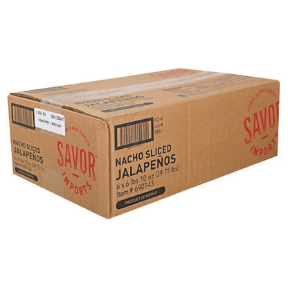 Savor Imports Nacho Sliced Jalapeno Peppers, 6 x 6.63 lb Case - DOT product image 6