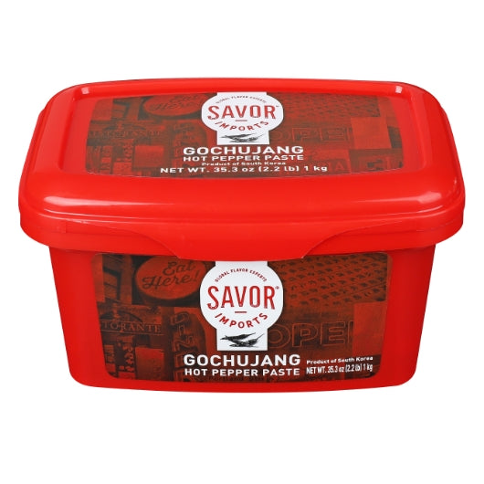 Savor Brands Gochujang Hot Pepper Paste, 12 x 2.2 lb Case - Condiments & Sauces