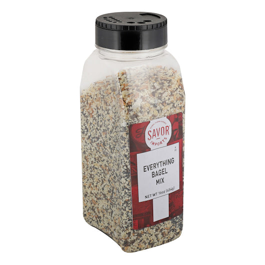 Savor Imports Everything Bagel Mix, 6 x 16 oz Case - Breads, Rolls & Buns