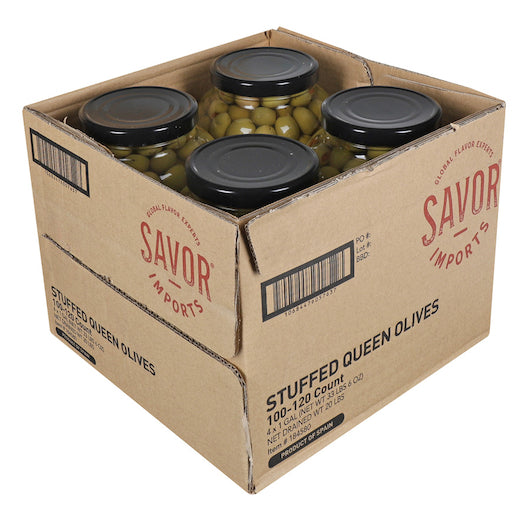 Seville Stuffed Queen Olives, 100-120 Count, Bulk, 4 x 1 GA Case - DOT product image 4