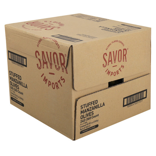 Seville Stuffed Manzanilla Olives, 4 x 7.72 lb Case - DOT product image 5