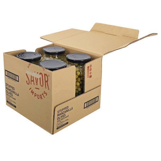 Seville Stuffed Manzanilla Olives, 4 x 7.72 lb Case - DOT product image 4