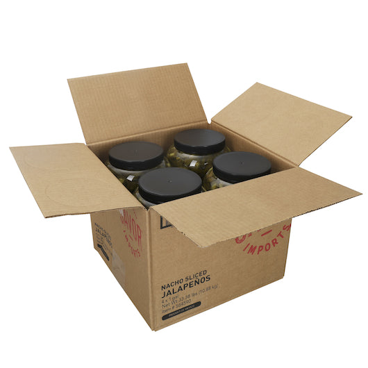 Savor Brands Nacho Sliced Green Jalapeno Peppers, 4 x 1 GA Case - DOT product image 4