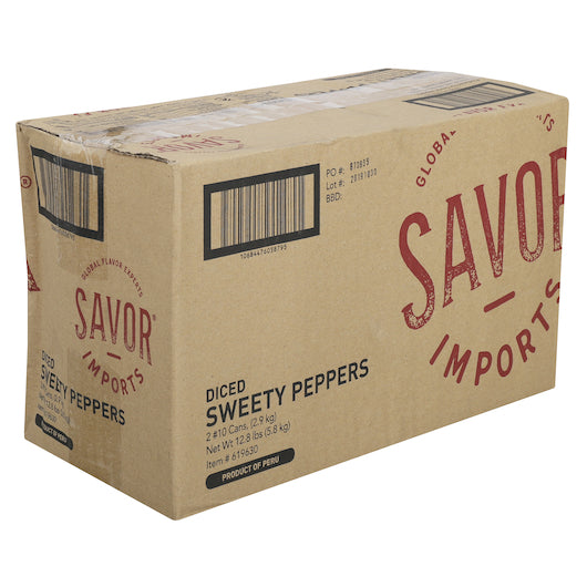Peppadew Diced Mild Diced Sweety Pepper, 2 x 105 oz Case - GS1 closed shipping case image