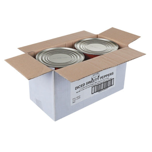 Savor Diced Sweety Pepper, 2 x 105 oz Case - Condiments & Sauces