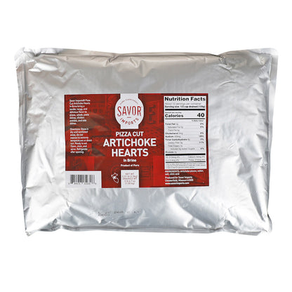 Savor Imports PIZZA CUT Artichoke Hearts POUCH, 6 x 2.5 KG Case - Prepared Foods