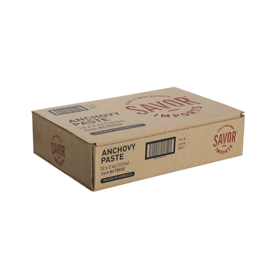 Savor Imports Anchovy Paste Inner Pack, 12 x 2 oz Case - GS1 closed shipping case image