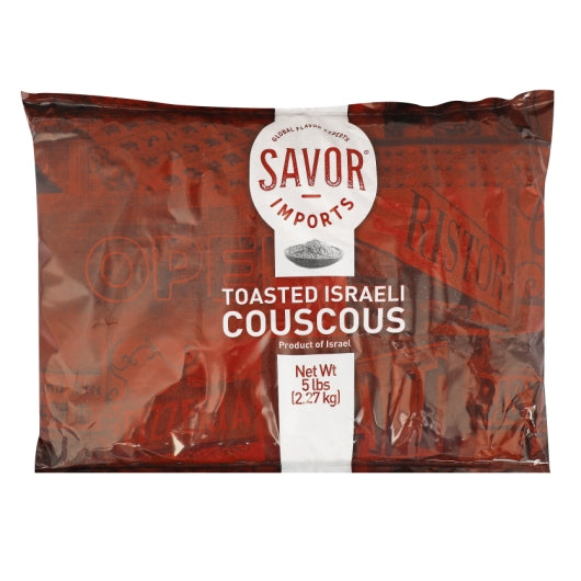 Savor Brands Toasted Israeli Cous Cous, 4 x 5 lb Case - Rice & Grains