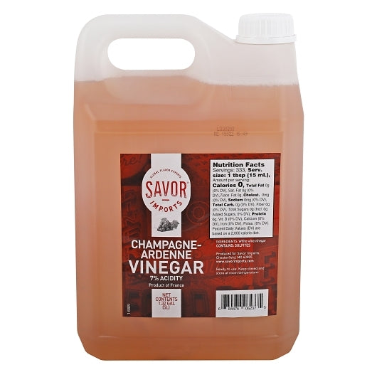 Savor Brands Champagne Vinegar Bulk, 2 x 5 LT Case - Pantry Ingredients