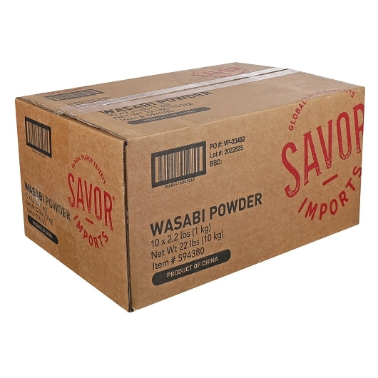 Imports Savor Brands Wasabi Powder, 10 x 2.2 lb Case - GS1 closed shipping case image
