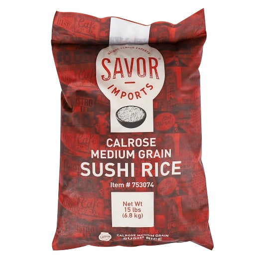 Savor Sushi Rice, 1 x 15 lb Case - Rice & Grains