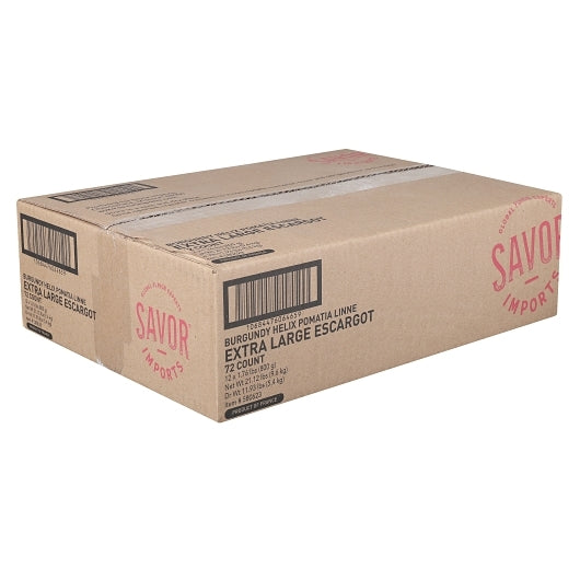 Savor Brands Extra Large Escargot, 12 x 1.76 lb Case - GS1 closed shipping case image