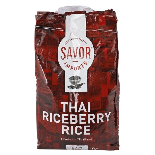 Savor Thai Riceberry Rice, 1 x 20 lb Case - Rice & Grains