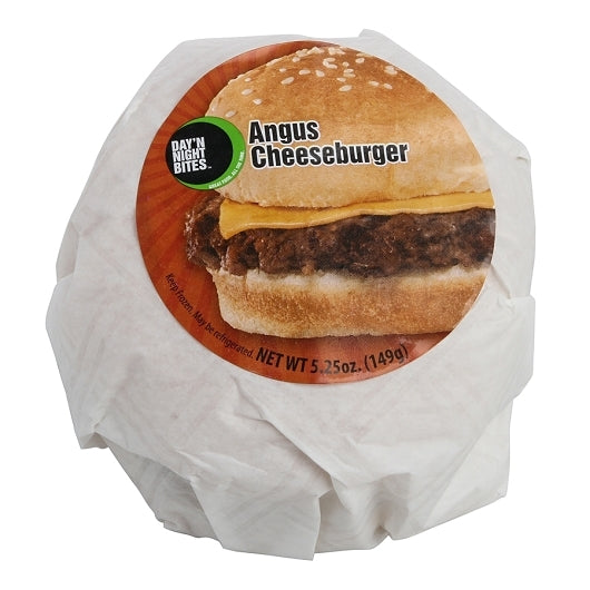 Day N Night Individually Wrapped Angus Cheeseburger, 12 x 5.25 oz Case - Prepared Foods