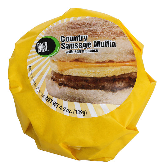 Day N Night Individually Wrapped Sausage, Egg & Cheese Muffin, 12 x 4.9 oz Case - DOT product image 2