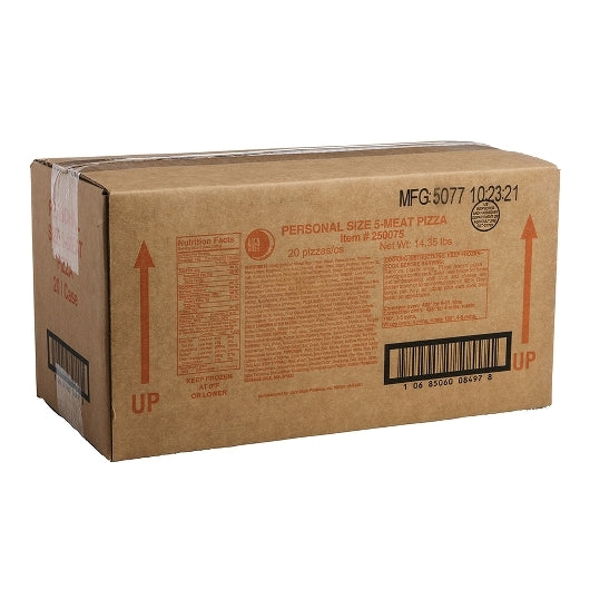 Day N Night Individually Wrapped Personal Size Five Meat Pizza, 20 x 11.5 oz Case - DOT product image 3
