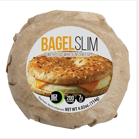 Day N Night Individually Wrapped Bagelslim: Egg Whites & Cheese Bagel, 12 x 4.02 oz Case - Breads, Rolls & Buns