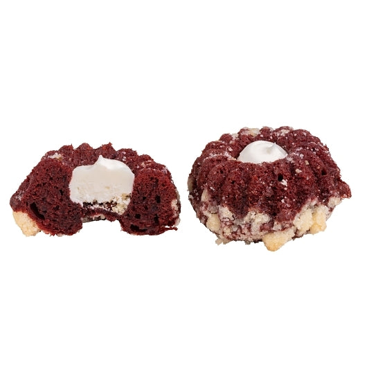 King's Pastry Mini Red Velvet Bundt Cake with Cream Cheese Filling, 1 x 2.77 lb Case - Bakery & Desserts
