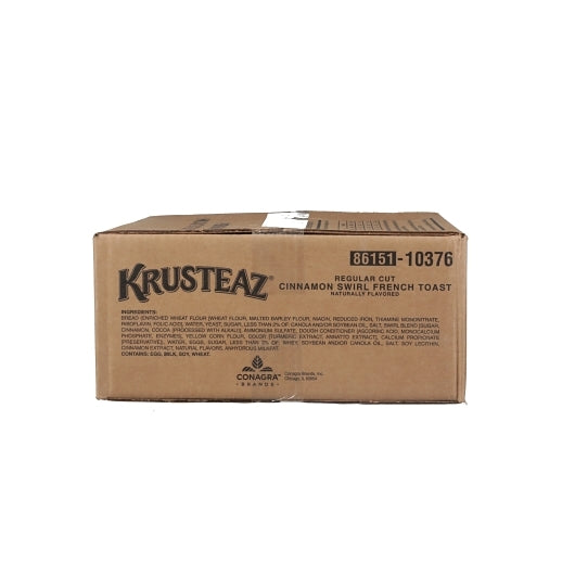 Krusteaz 7/16" Regular Cut French Cinnamon Swirl French Toast, 12 x 1.505 oz Case - DOT product image 8