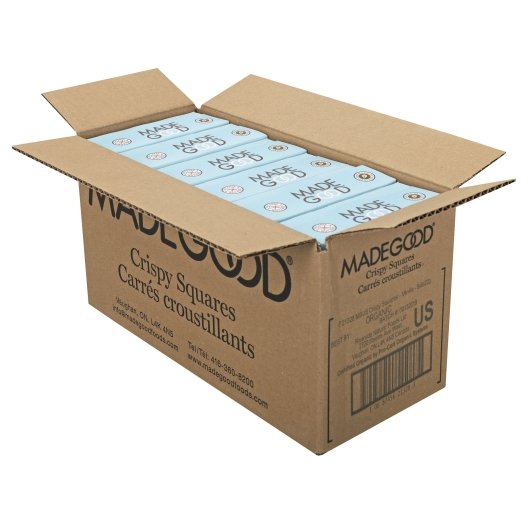 MadeGood Vanilla Crispy Squares, 6 x 6 ct Case - Snack Bars & Granola Bars