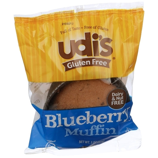 Udis Gluten Free Gluten-Free Individually Wrapped Blueberry Muffin, 36 x 3 x 3 oz Case - Alternate product angle or state