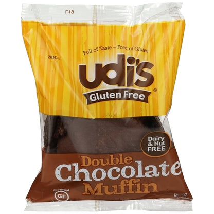 Udi's Gluten Free Double Chocolate Muffin, 36 x 3 oz Case - Bakery & Desserts