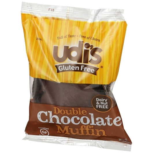 Udis Gluten Free DOUBLE CHOCOLATE MUFFIN, 36 x 3 oz Case - Alternate product angle or state