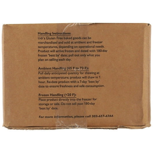Udis Gluten Free DOUBLE CHOCOLATE MUFFIN, 36 x 3 oz Case - GS1 closed shipping case image
