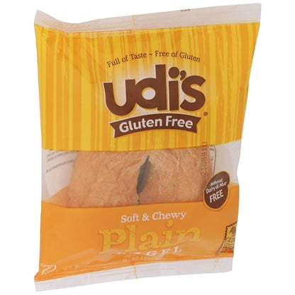 Udis Gluten Free Individually Wrapped Gluten-Free Plain Bagel, 24 x 3.5 oz Case - DOT product image 3