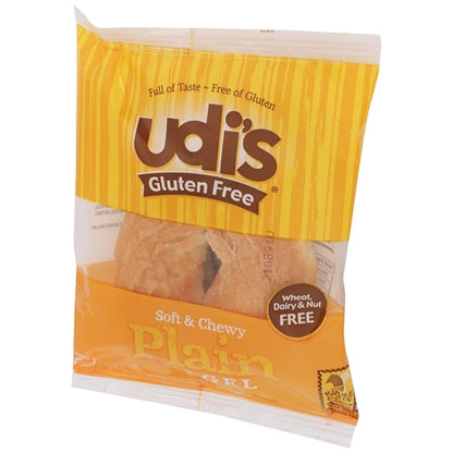 Udis Gluten Free Individually Wrapped Gluten-Free Plain Bagel, 24 x 3.5 oz Case - DOT product image 4