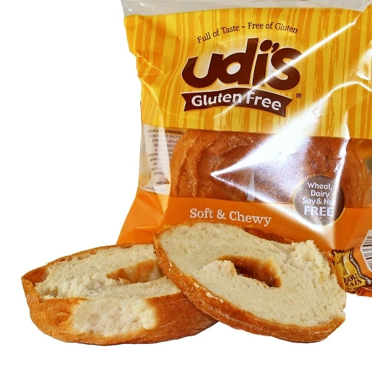 Udis Gluten Free Individually Wrapped Gluten-Free Plain Bagel, 24 x 3.5 oz Case - DOT product image 2