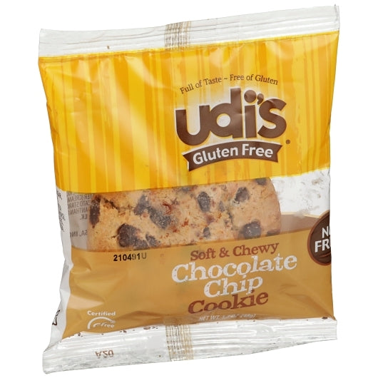 Udis Gluten Free Individually Wrapped Gluten-Free Chocolate Chip COOKIE, 36 x 1.7 oz Case - DOT product image 3