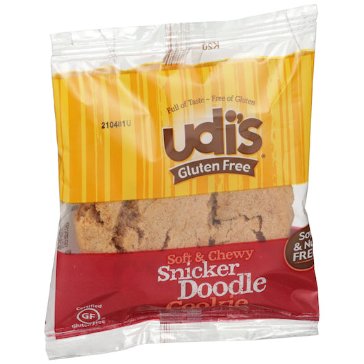 Udi's INDIVIDUALLY WRAPPED Gluten-Free Snickerdoodle COOKIE, 36 x 1.8 oz Case - DOT product image 3