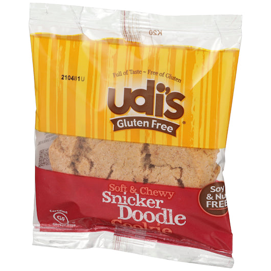 Udi's INDIVIDUALLY WRAPPED Gluten-Free Snickerdoodle COOKIE, 36 x 1.8 oz Case - DOT product image 2