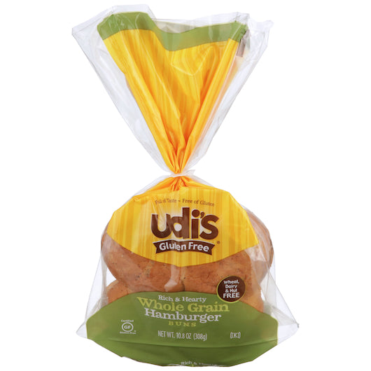 Udi's WHOLE GRAIN BURGER Bun, 8 x 10.8 oz Case - DOT product image 2