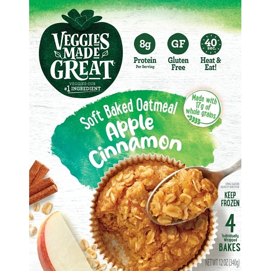 Veggies Made Great Apple Cinnamon Baked Oatmeal, 8 x 12 oz Case - Frozen Fruit - image 2