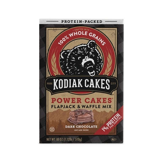Kodiak Cakes Dark Chocolate Protein Flapjack and Waffle Mix, 6 x 18 oz Case - Bakery & Desserts