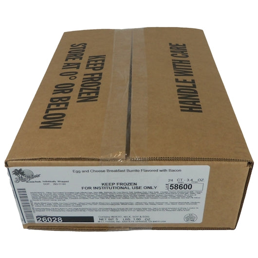 Los Cabos BACON, EGG & CHEESE BREAKFAST BURRITO, 24 x 24 x 3.4 oz Case - DOT product image 5