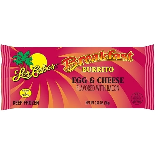 Los Cabos Bacon, Egg & Cheese Breakfast Burrito, 24 x 24 x 3.4 oz Case - Prepared Foods