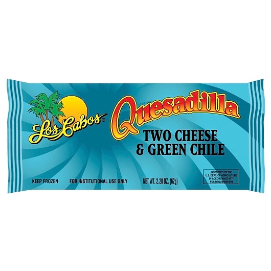 Los Cabos Cheese & Green Chile Quesadilla, 60 x 60 x 2.2 oz Case - Prepared Foods