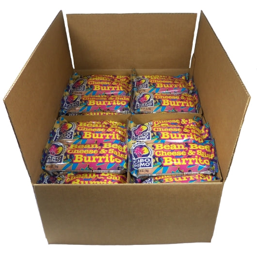 Cabo Primo Individually Wrapped BEEF, BEAN & CHEESE SALSA BURRITO, 80 x 80 x 5.5 oz Case - DOT product image 4