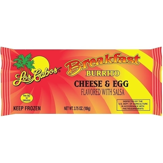 Los Cabos Cheese & Egg Burrito, 120 x 120 x 3.75 oz Case - Prepared Foods