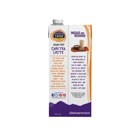 Oregon Chai Sugar Free The Original Chai Tea, 6 x 32 fl oz Case - DOT product image 3