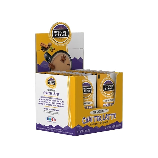 Oregon Chai The Original Chai Tea Latte Single Serve Dry Mix, 6 x 24 ct Case - DOT product image 4