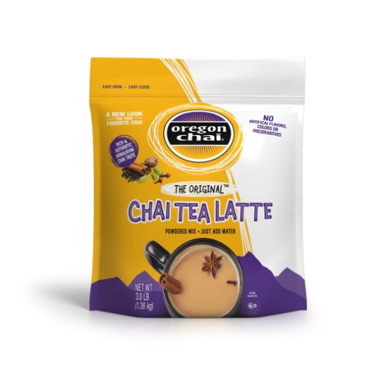 Oregon Original Chai The Original Chai Tea Latte Bulk Dry Mix, 4 x 3 lb Case - Coffee & Tea