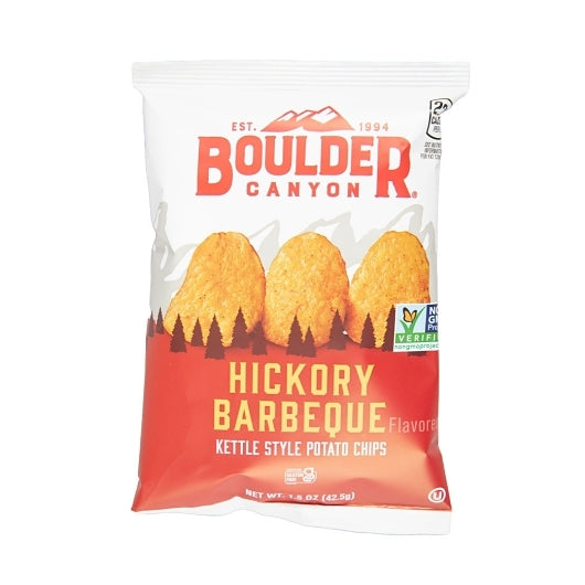 Boulder Canyon Hickory Bbq Potato Chips, 55 x 1.5 oz Case - Snacks